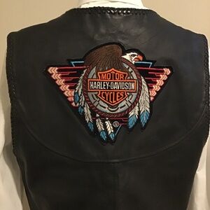 🔥🔥Harley Davidson, smooth leather vest new condition, size medium,see photos